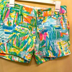 Lilly Pulitzer cotton shorts with 5” inseam in size 2.